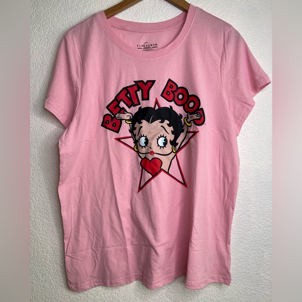Betty Boop Fleischer Studios Graphic T-Shirt Pink 2XL NEW